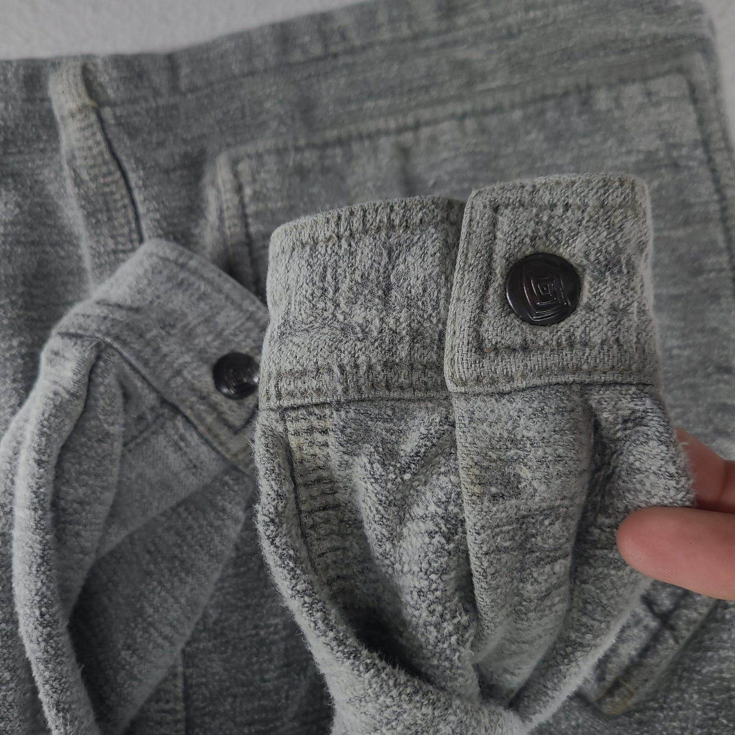 Vintage Kuta Lines Shirt Heavyweight Jumper Style Snap Button Size S Cotton