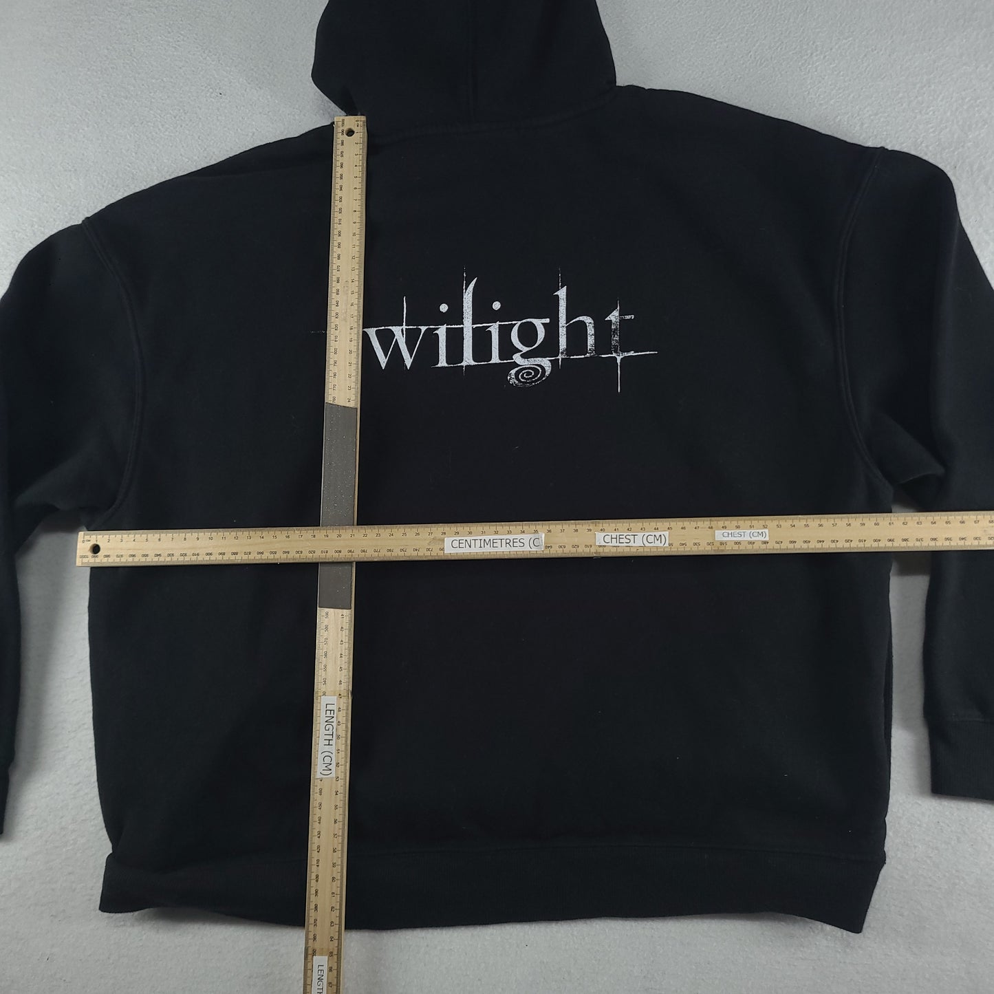 Twilight Hoodie Womens Size XL Boxy Fit Edward Bella Movie Spellout