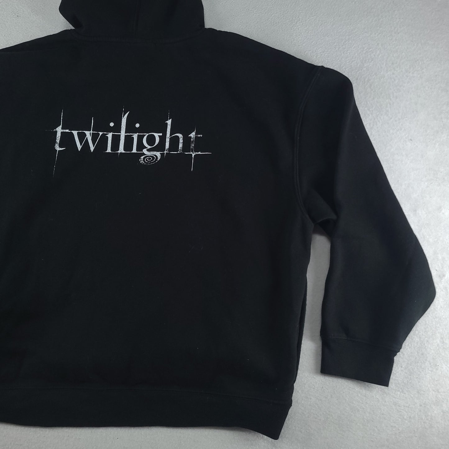 Twilight Hoodie Womens Size XL Boxy Fit Edward Bella Movie Spellout