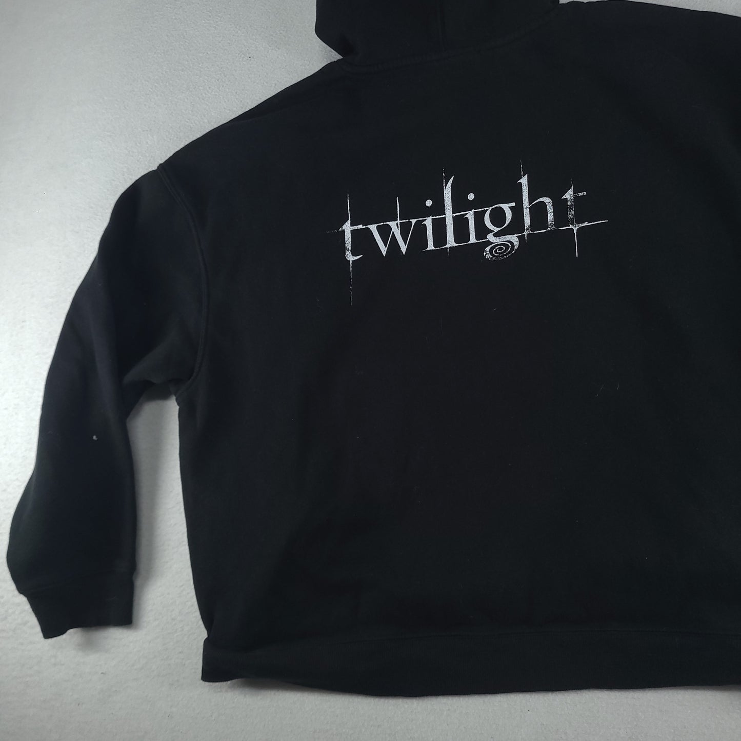 Twilight Hoodie Womens Size XL Boxy Fit Edward Bella Movie Spellout