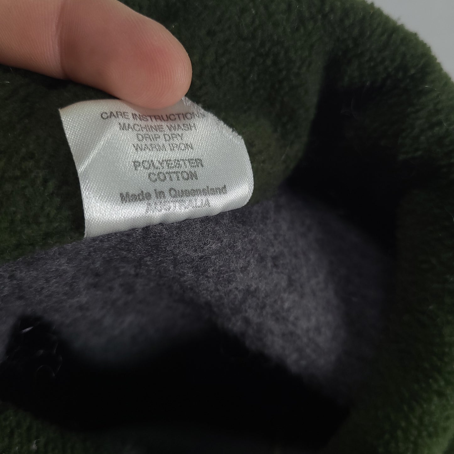 Vintage Byrning Spears Jumper Pullover Quarter Zip Adult Green Grey Size M