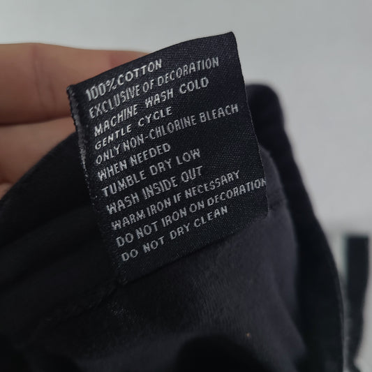 Southpole Shirt Black Size L Short Sleeve Button-Front Adult Cotton