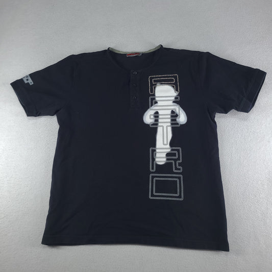 Vintage Astro Boy Shirt Black Short Sleeve Button-Front Adult Size XL Tezuka 2003 Y2K
