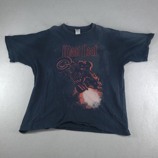 Meat Loaf Shirt Australian Tour 2011 Guilty Pleasure Tour Black Graphic Tee Size XL