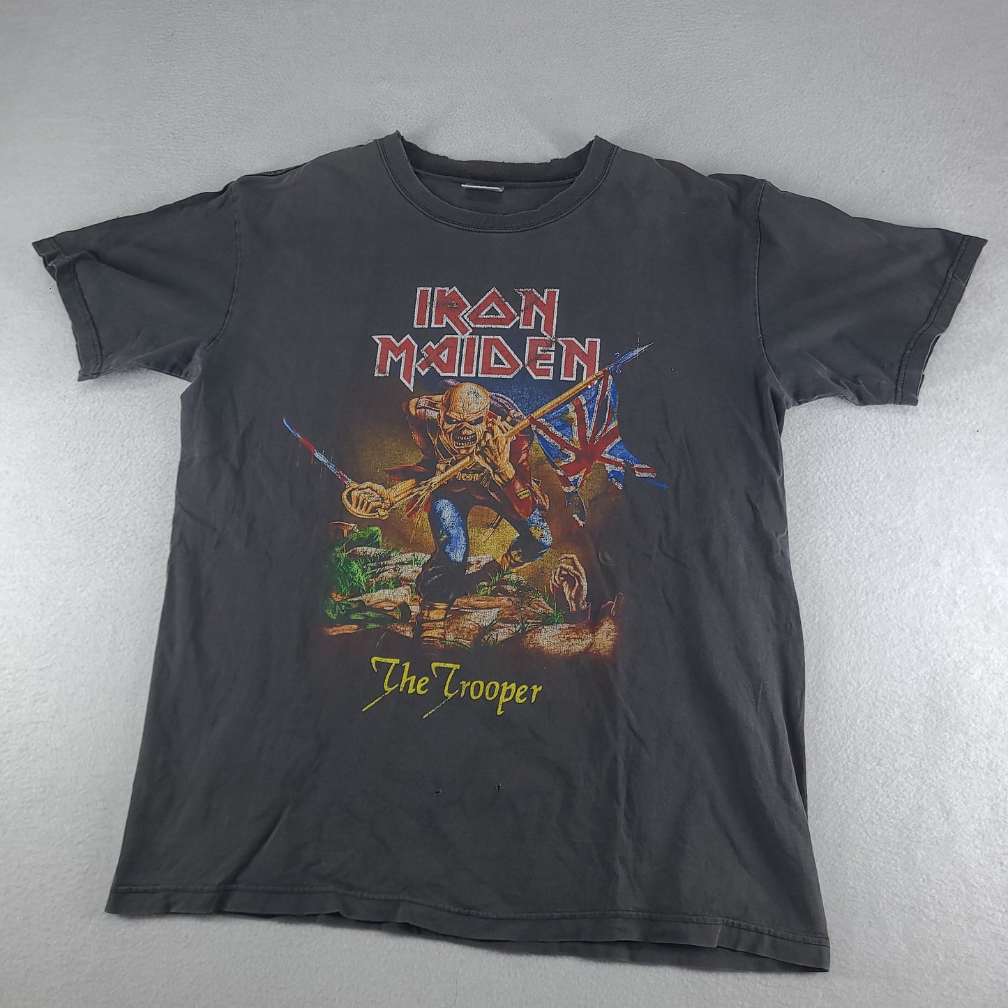 Iron Maiden Shirt Graphic Tee Size XL Super Sport Thai Bootleg Faded Casual Black