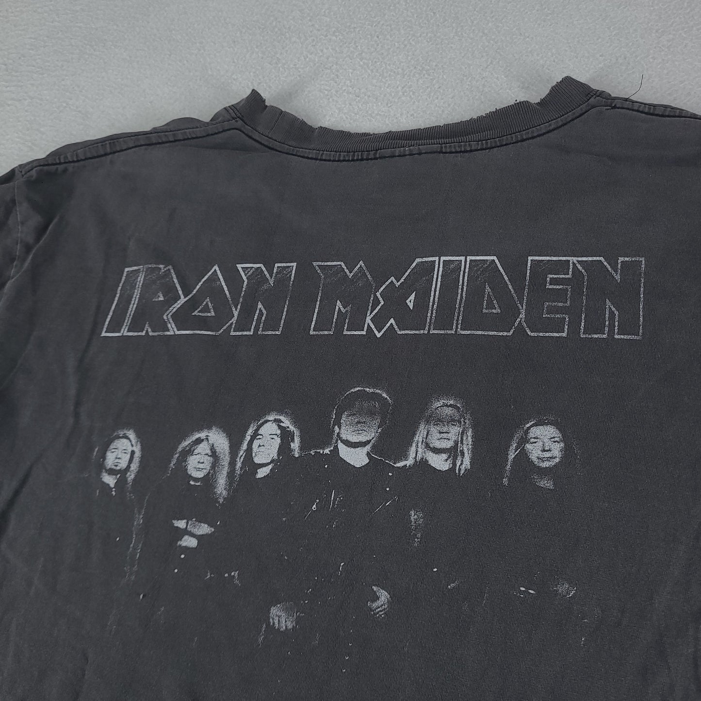 Iron Maiden Shirt Graphic Tee Size XL Super Sport Thai Bootleg Faded Casual Black