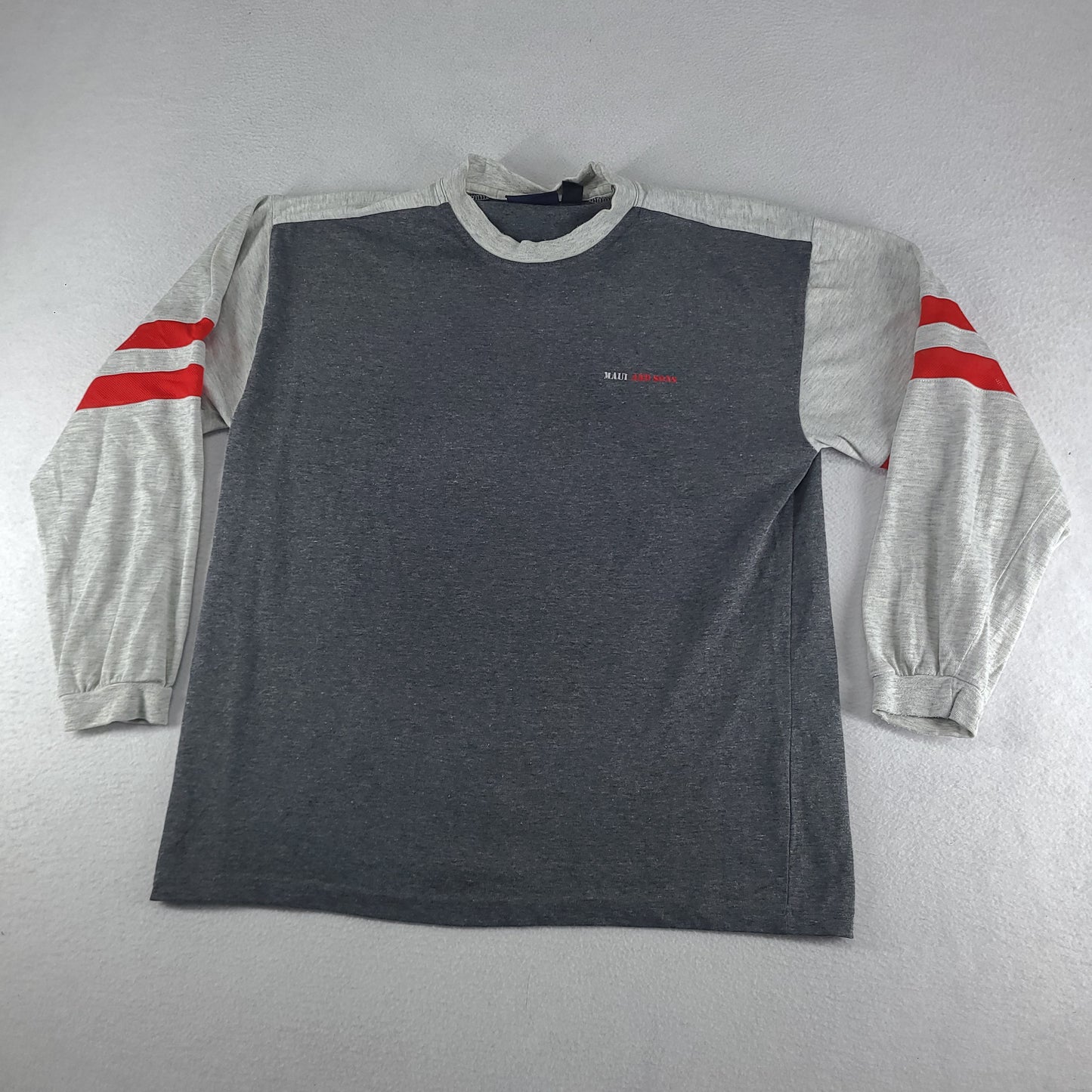 Vintage Maui and Sons Shirt Long Sleeve Grey Adult Y2K Tagged XS Fits Size M Adult