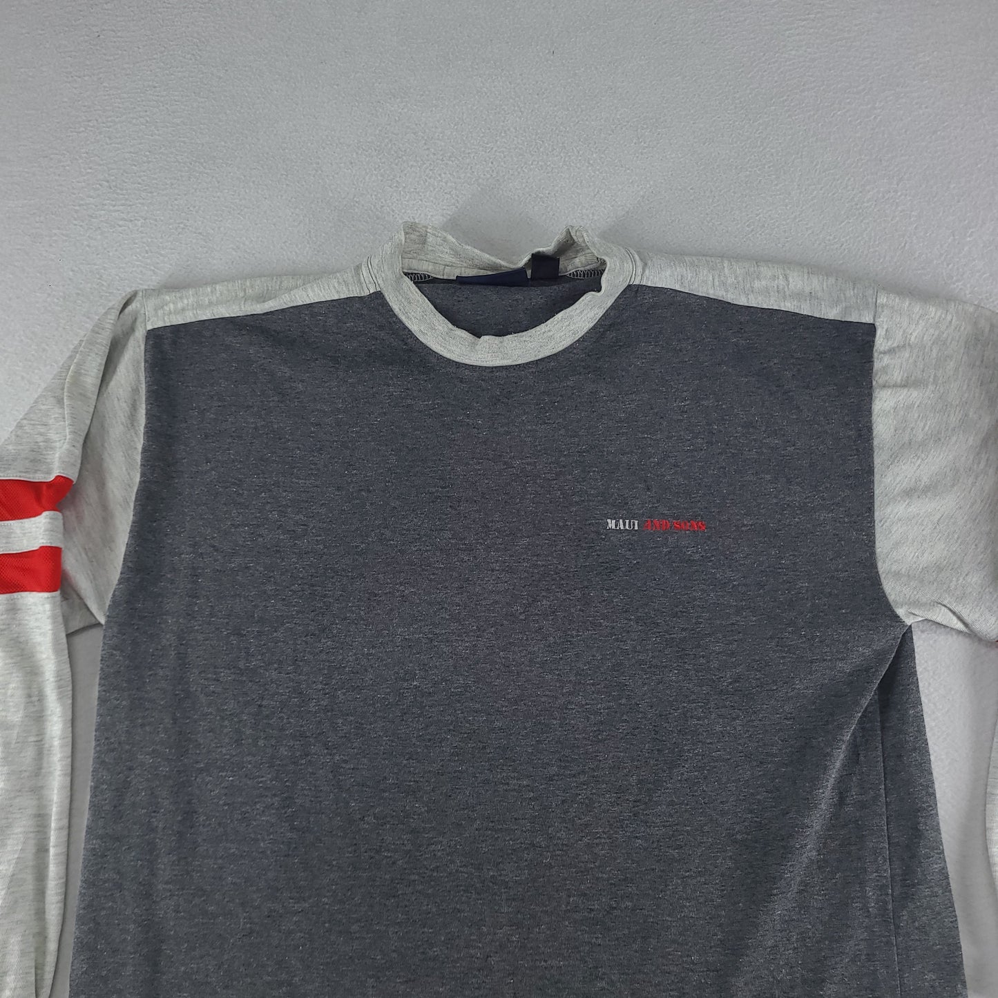 Vintage Maui and Sons Shirt Long Sleeve Grey Adult Y2K Tagged XS Fits Size M Adult
