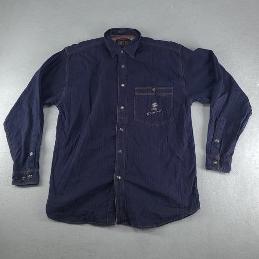 Vintage Rip Curl Shirt Button-Up Long Sleeve Adult Size M Cotton