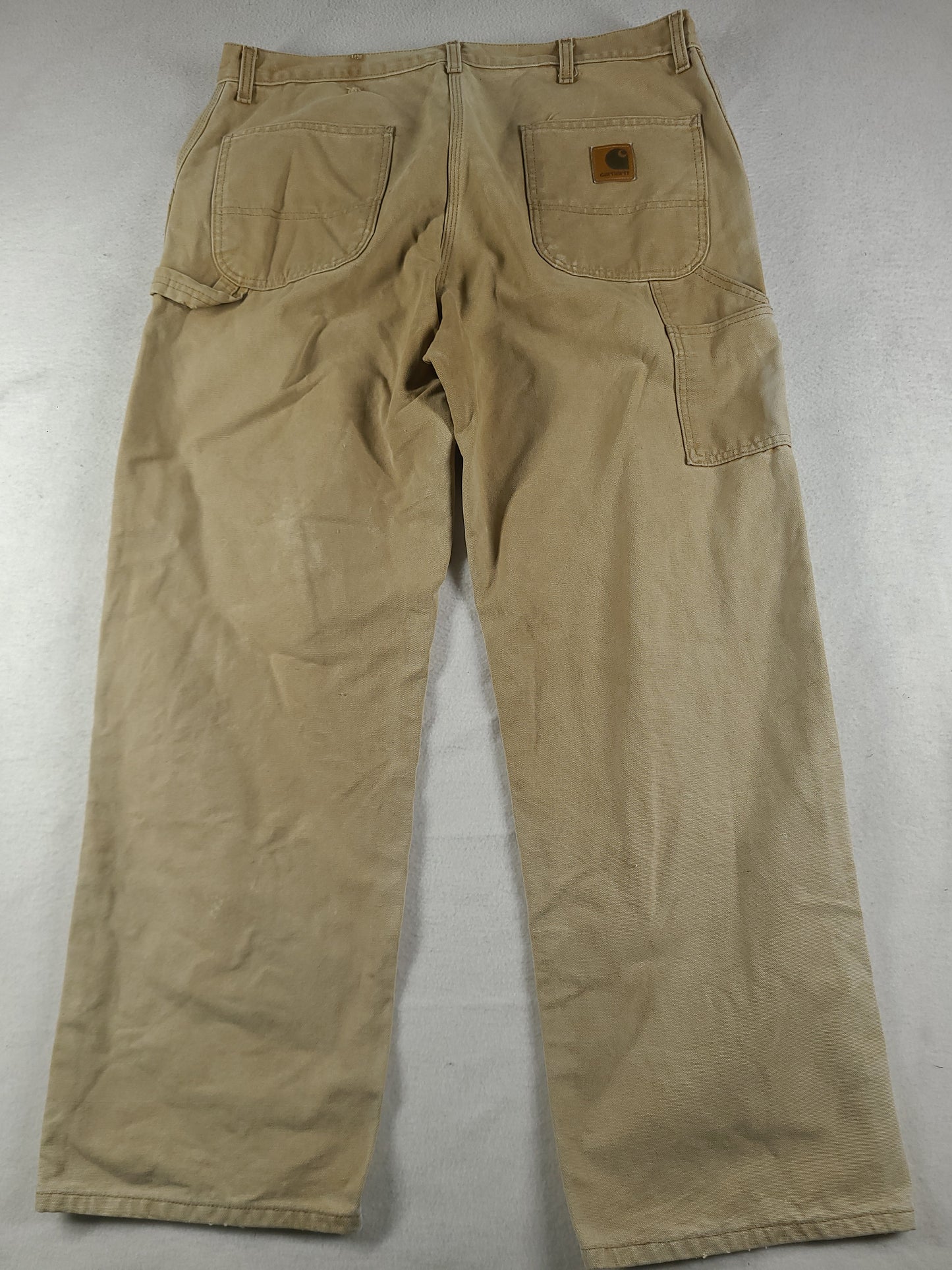 Carhartt Pants Workwear Beige Size 36 Adult Mens Denim Zip Fly