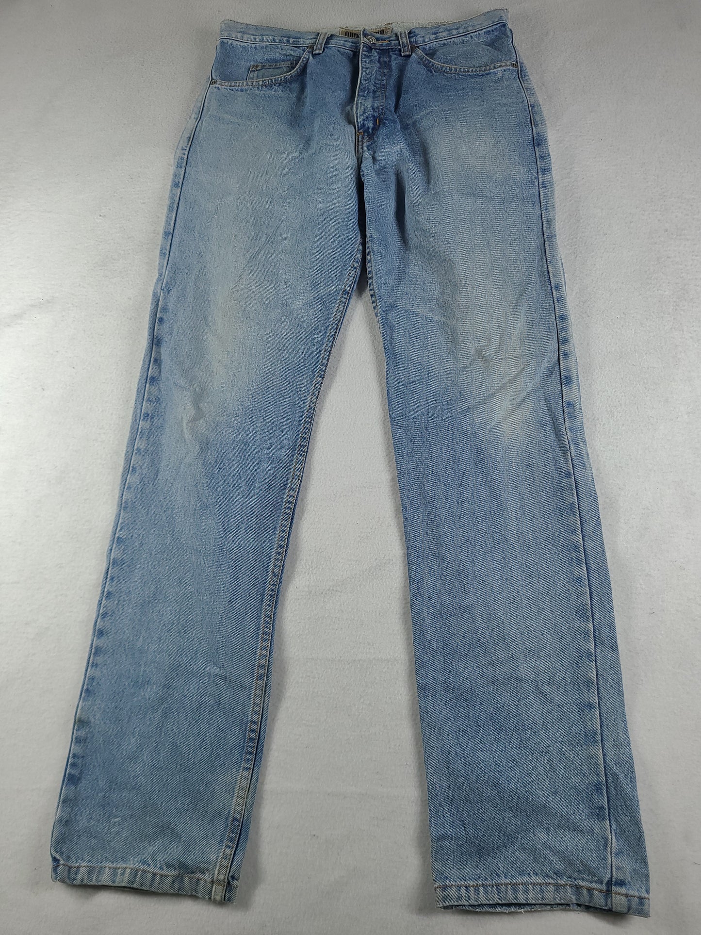 Vintage Quiksilver Jeans Blue Denim Size 32 Adult Mens Surf Zip Straight Logo
