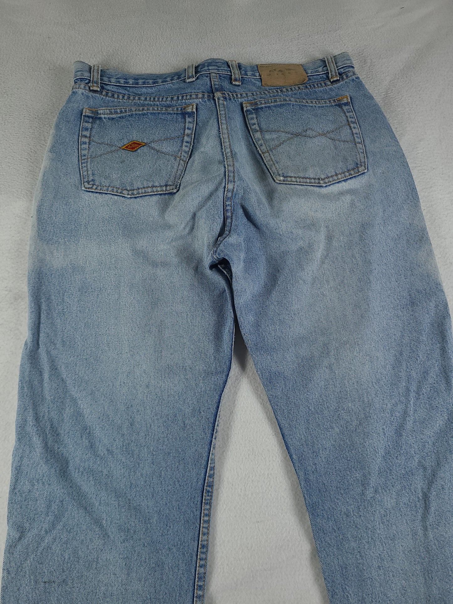 Vintage Quiksilver Jeans Blue Denim Size 32 Adult Mens Surf Zip Straight Logo