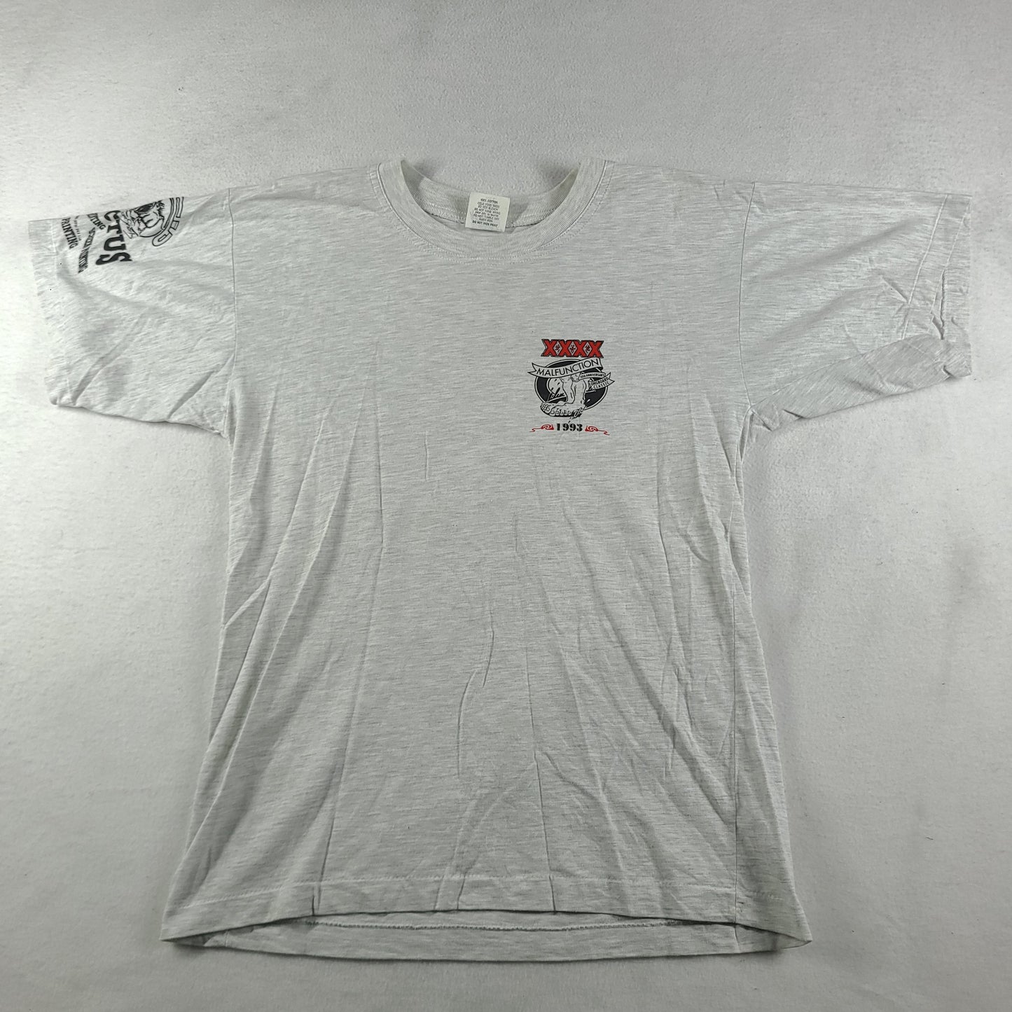 Vintage 1993 Malfunction Shirt Grey Size L Longboard Surfing Event Australia