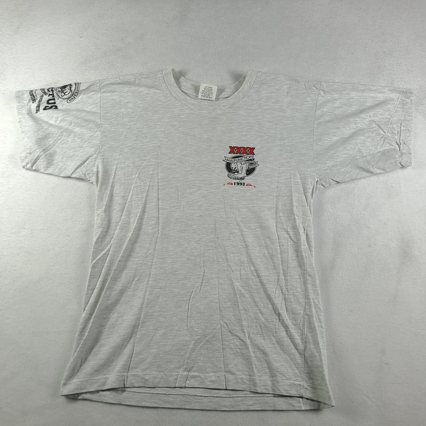 Vintage 1993 Malfunction Shirt Grey Size L Longboard Surfing Event Australia