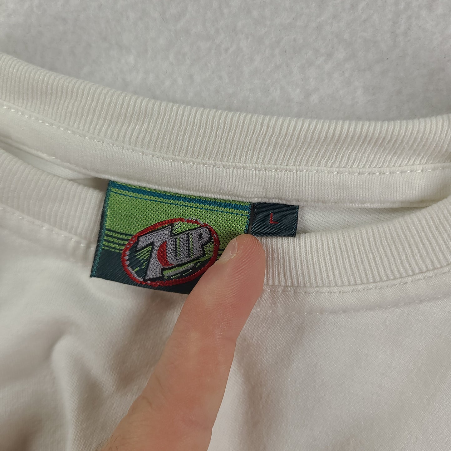 Vintage 7up Vans Triple Crown Shirt Size L White Pipe Masters White Graphic Tee