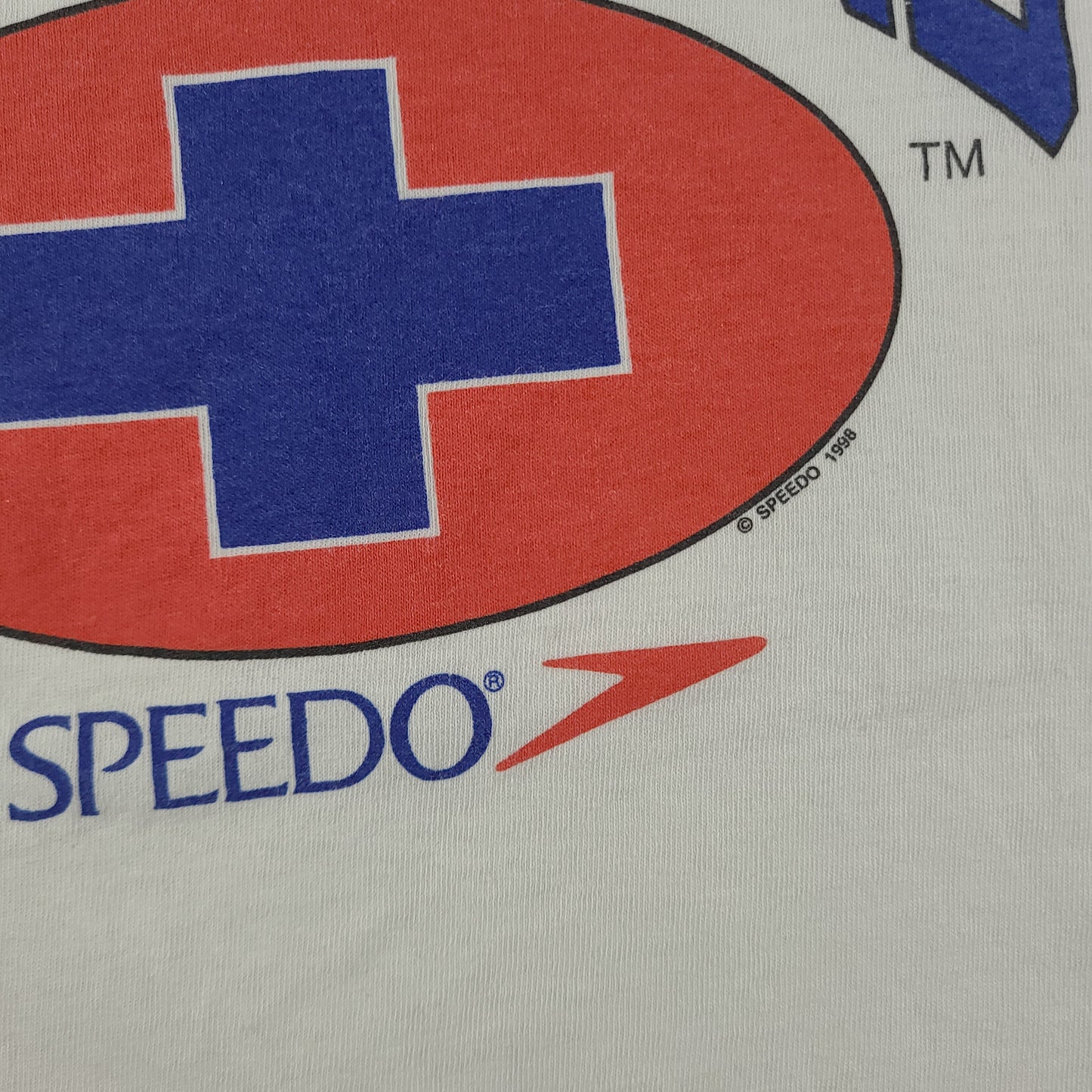 Vintage Speedo Shirt XL Lifeguard White Short Sleeve Graphic Tee