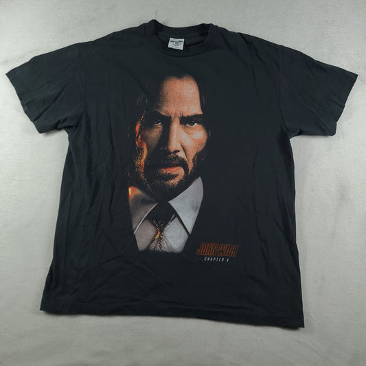 John Wick Shirt Bootleg Black Short Sleeve Graphic Tee Size XL