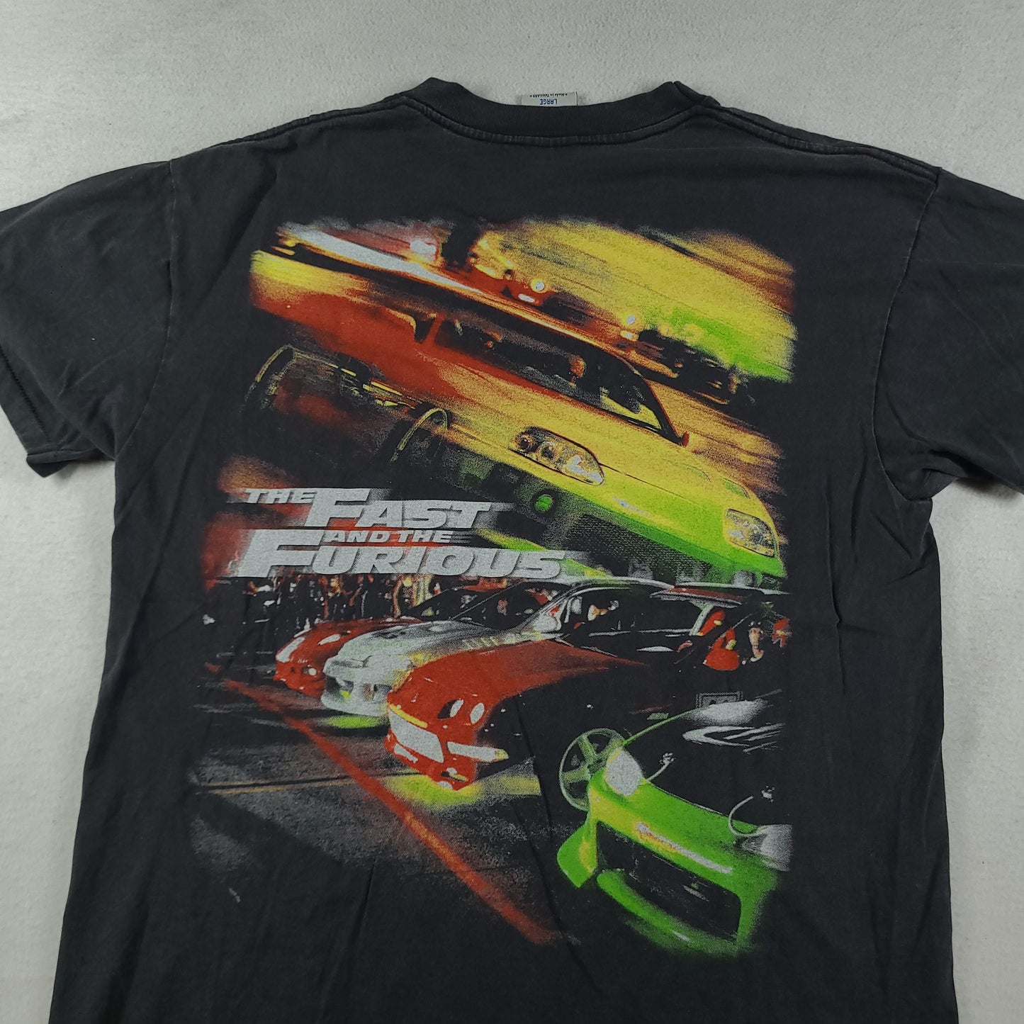 Fast and Furious Shirt Bootleg Short Sleeve Graphic Tee Black Size L Adult Mens