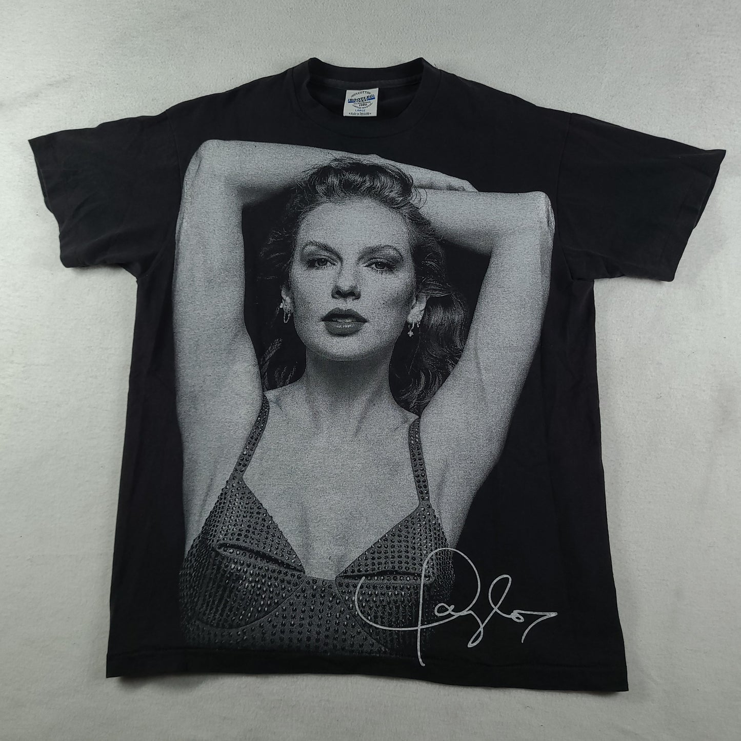 Taylor Swift Shirt Bootleg Black Size L Adult Big Print Graphic Tee