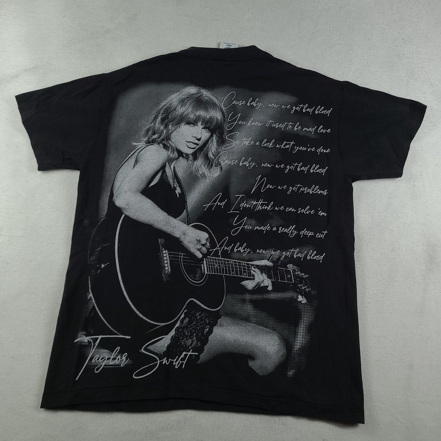 Taylor Swift Shirt Bootleg Black Size L Adult Big Print Graphic Tee