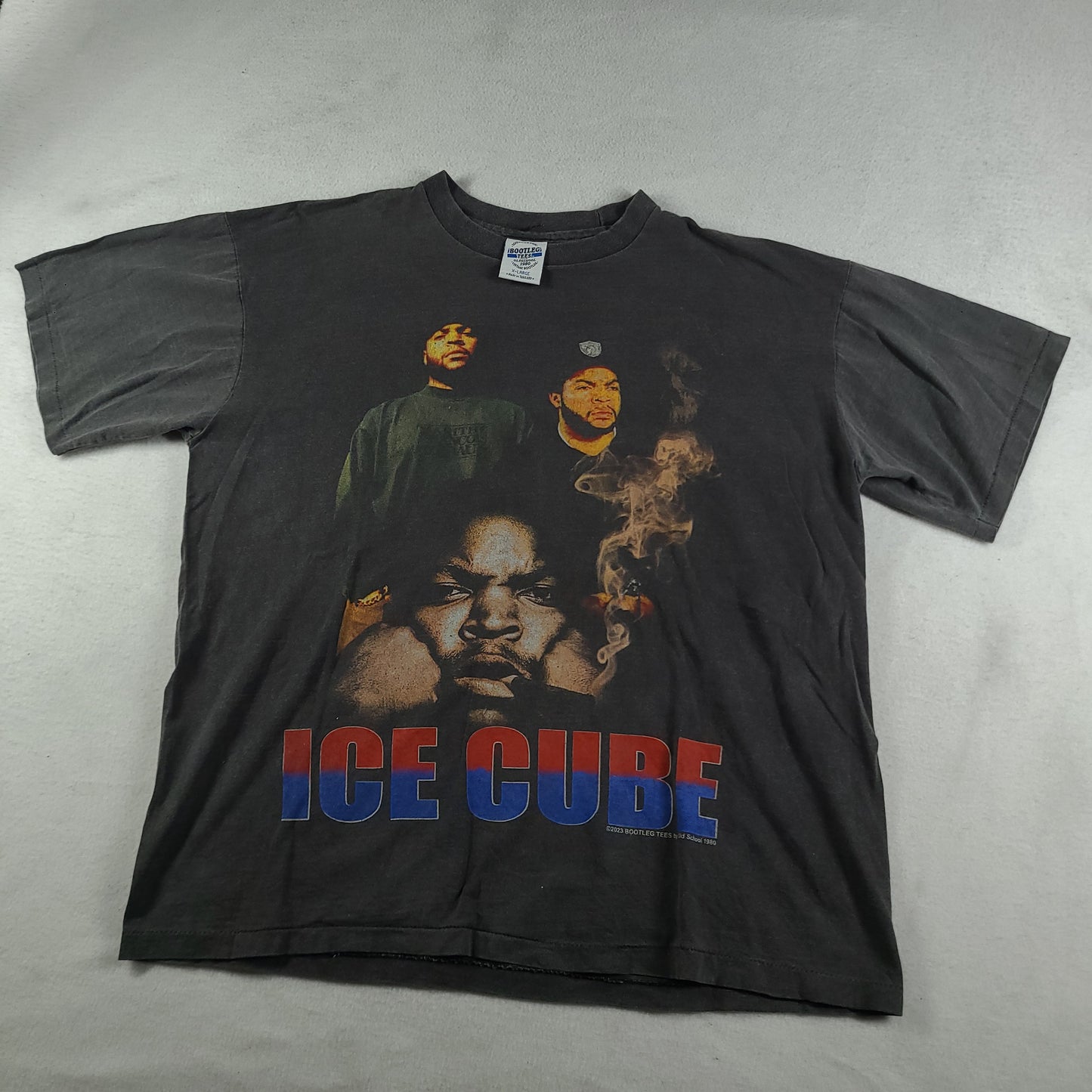 Ice Cube Shirt Bootleg Size XL Rap Tee Black Grey Short Sleeve Graphic