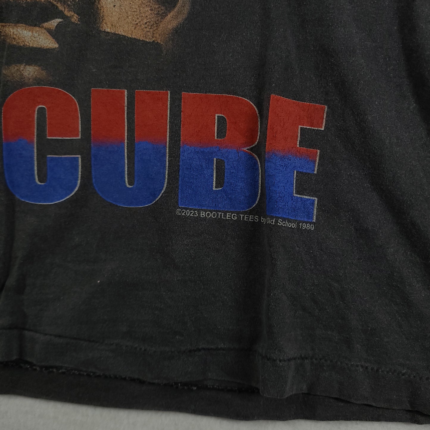 Ice Cube Shirt Bootleg Size XL Rap Tee Black Grey Short Sleeve Graphic