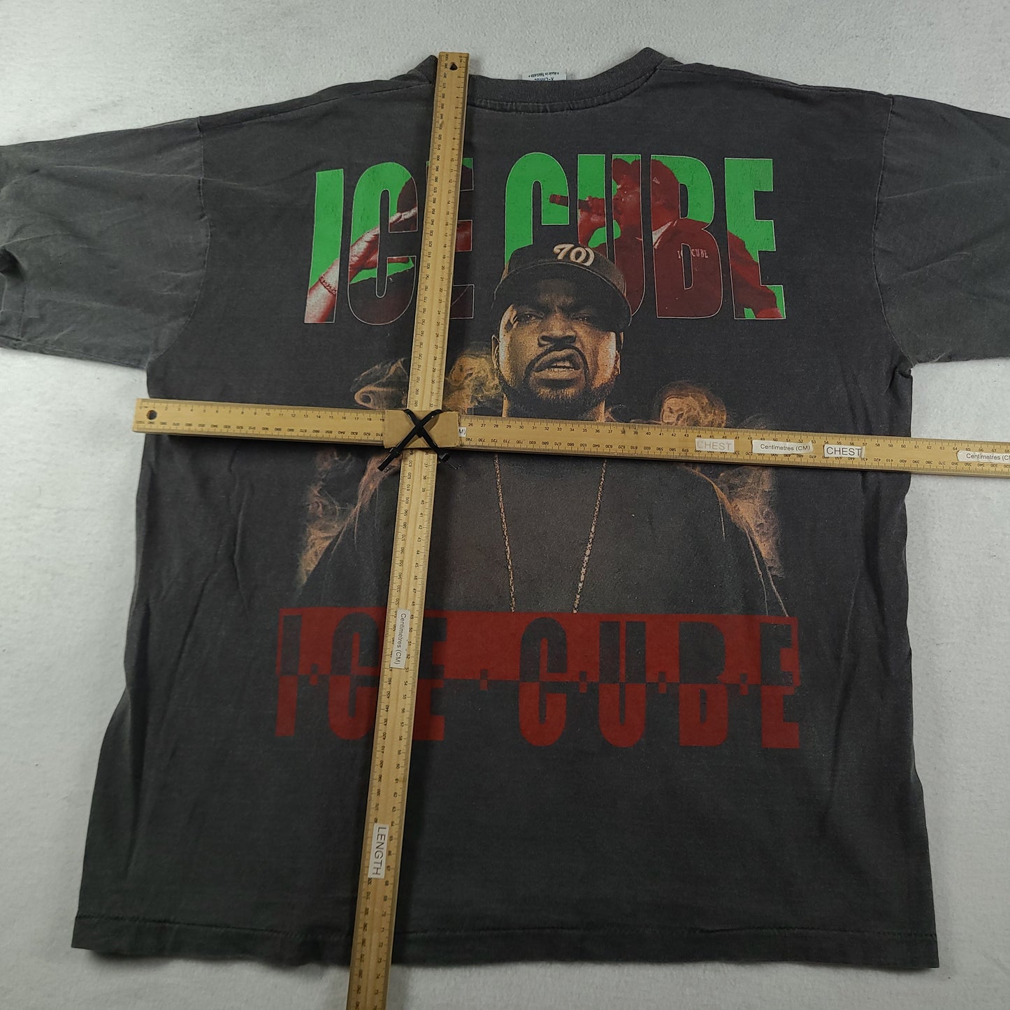 Ice Cube Shirt Bootleg Size XL Rap Tee Black Grey Short Sleeve Graphic
