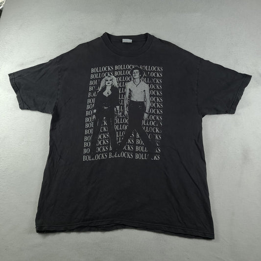 Sex Pistols Shirt Sid and Nancy Hanes XL Black Faded Graphic Tee