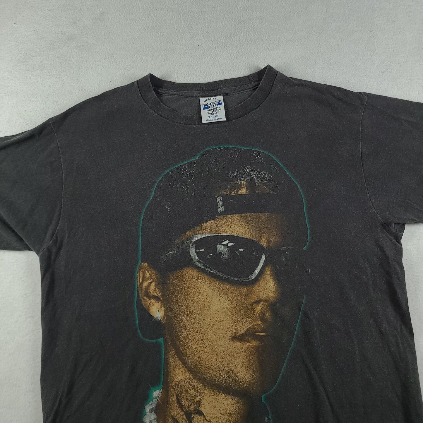 Justin Bieber Shirt Bootleg Tee XL Grey Faded Justice World Tour