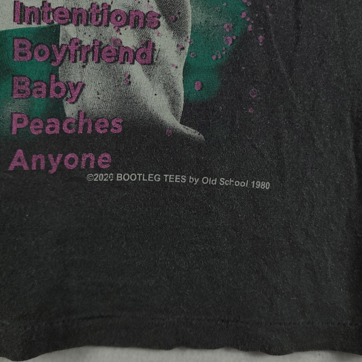 Justin Bieber Shirt Bootleg Tee XL Grey Faded Justice World Tour