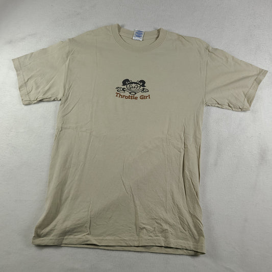 Throttle Girl Shirt Gildan Size M Grey Short Sleeve Adult Centerville Utah