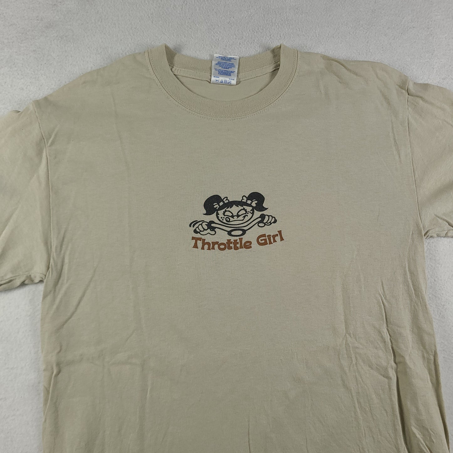 Throttle Girl Shirt Gildan Size M Grey Short Sleeve Adult Centerville Utah