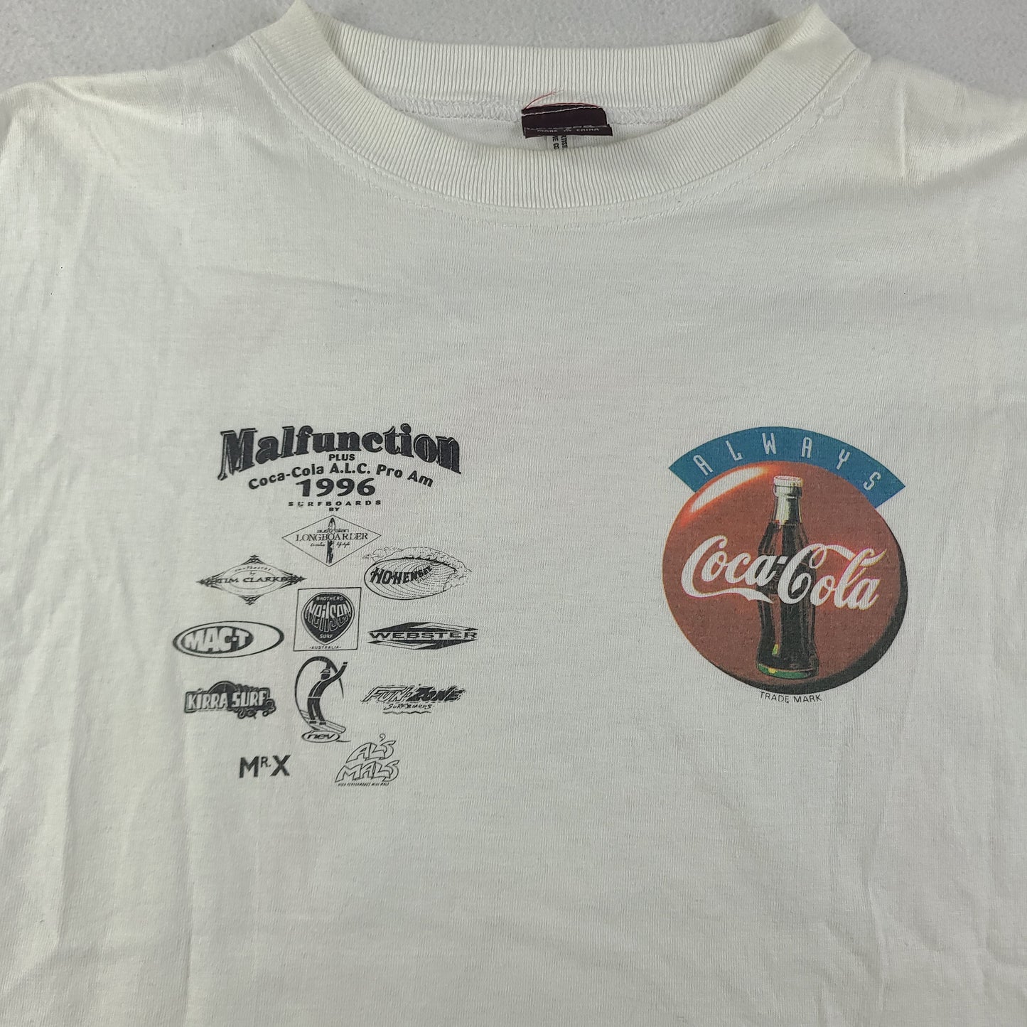 Vintage 1996 Malfunction Shirt Size L Short Sleeve Graphic Tee Adult Casual