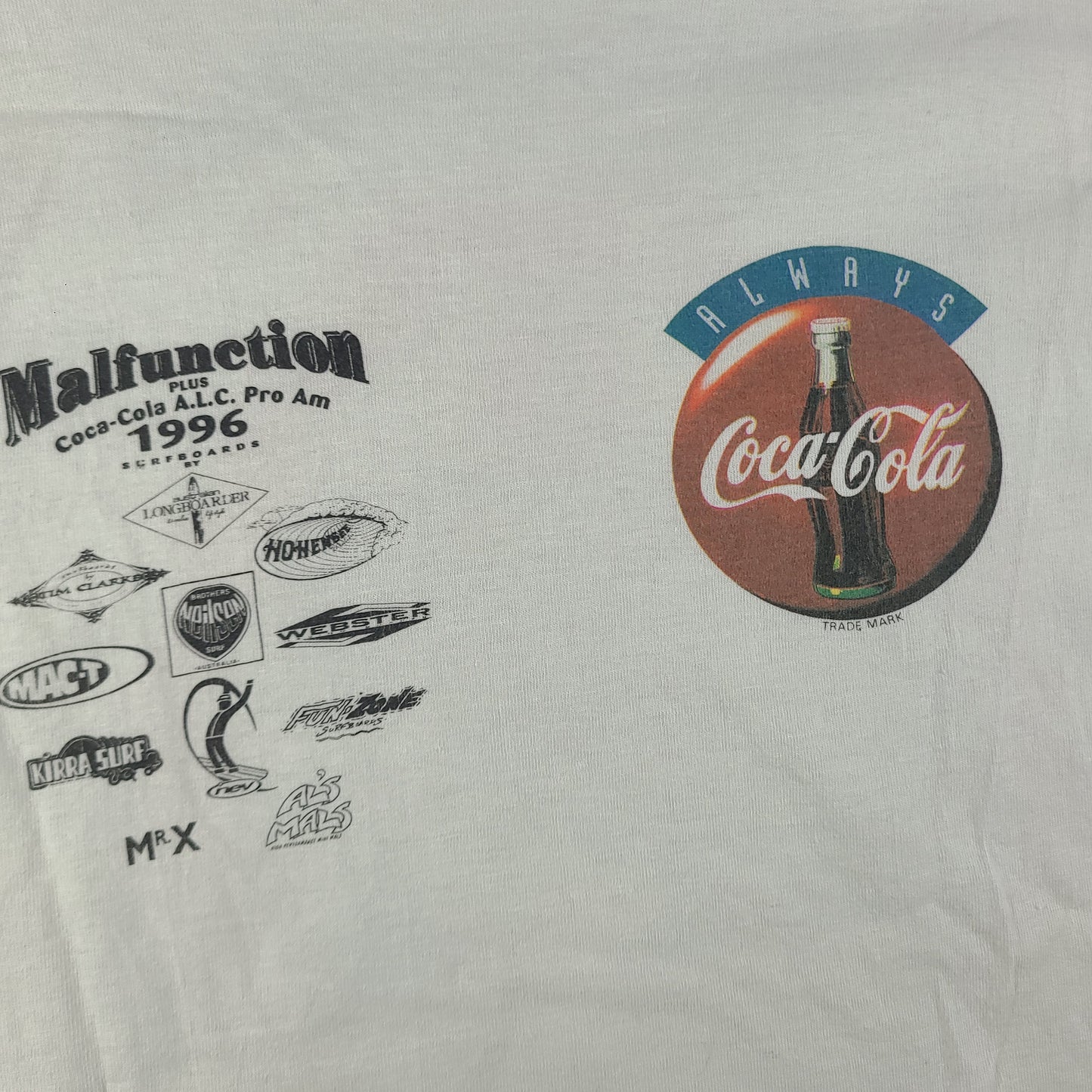 Vintage 1996 Malfunction Shirt Size L Short Sleeve Graphic Tee Adult Casual