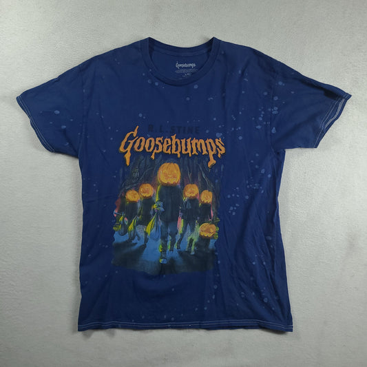 Goosebumps Shirt Size L Halloween Graphic Tee Jack Lanterns RL Stine