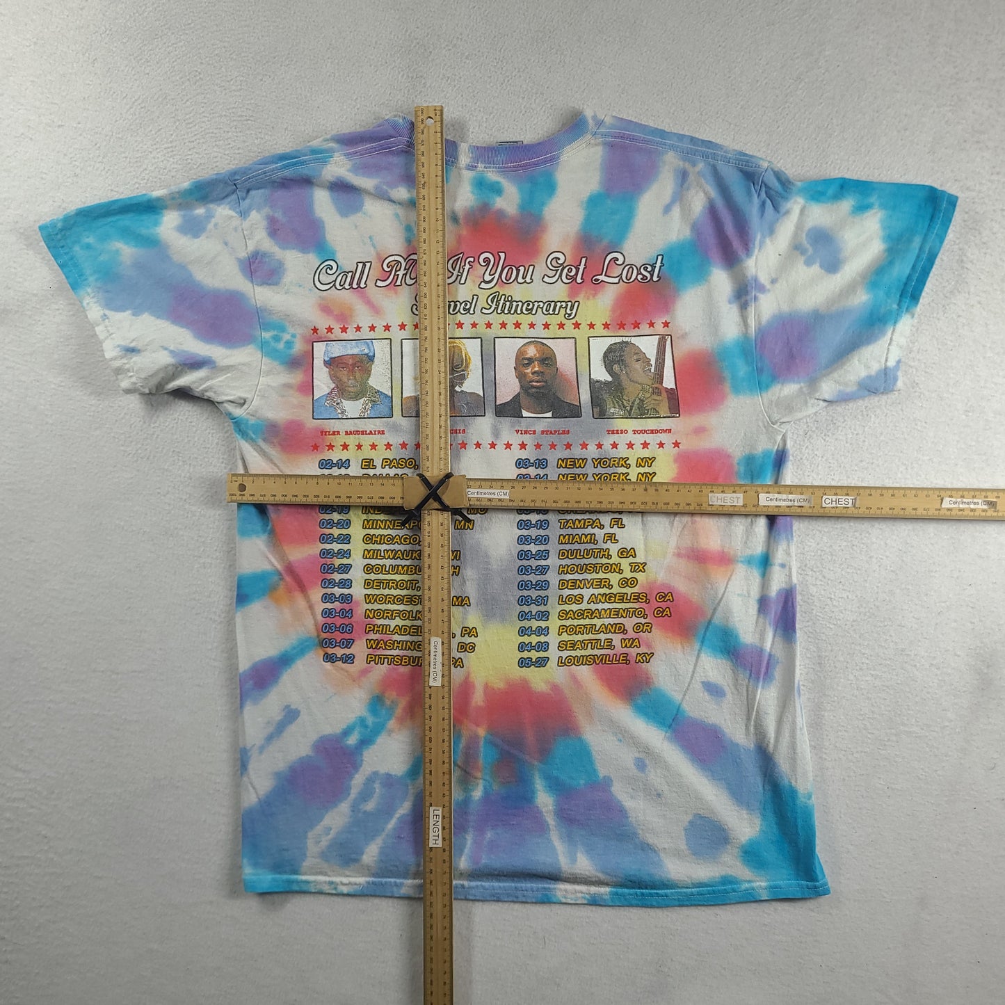 Tyler the Creator Shirt Call Me if You Get Lost Tie Dye Size L Graphic Tee