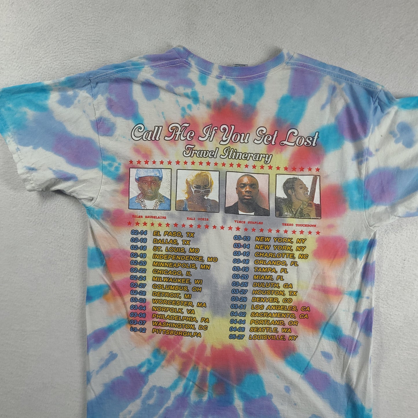 Tyler the Creator Shirt Call Me if You Get Lost Tie Dye Size L Graphic Tee