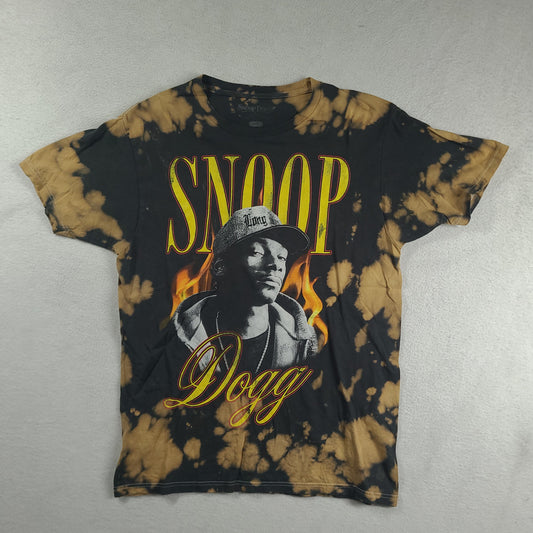 Snoop Dogg Shirt Size M Orange Black Tie Dye Short Sleeve Graphic Tee