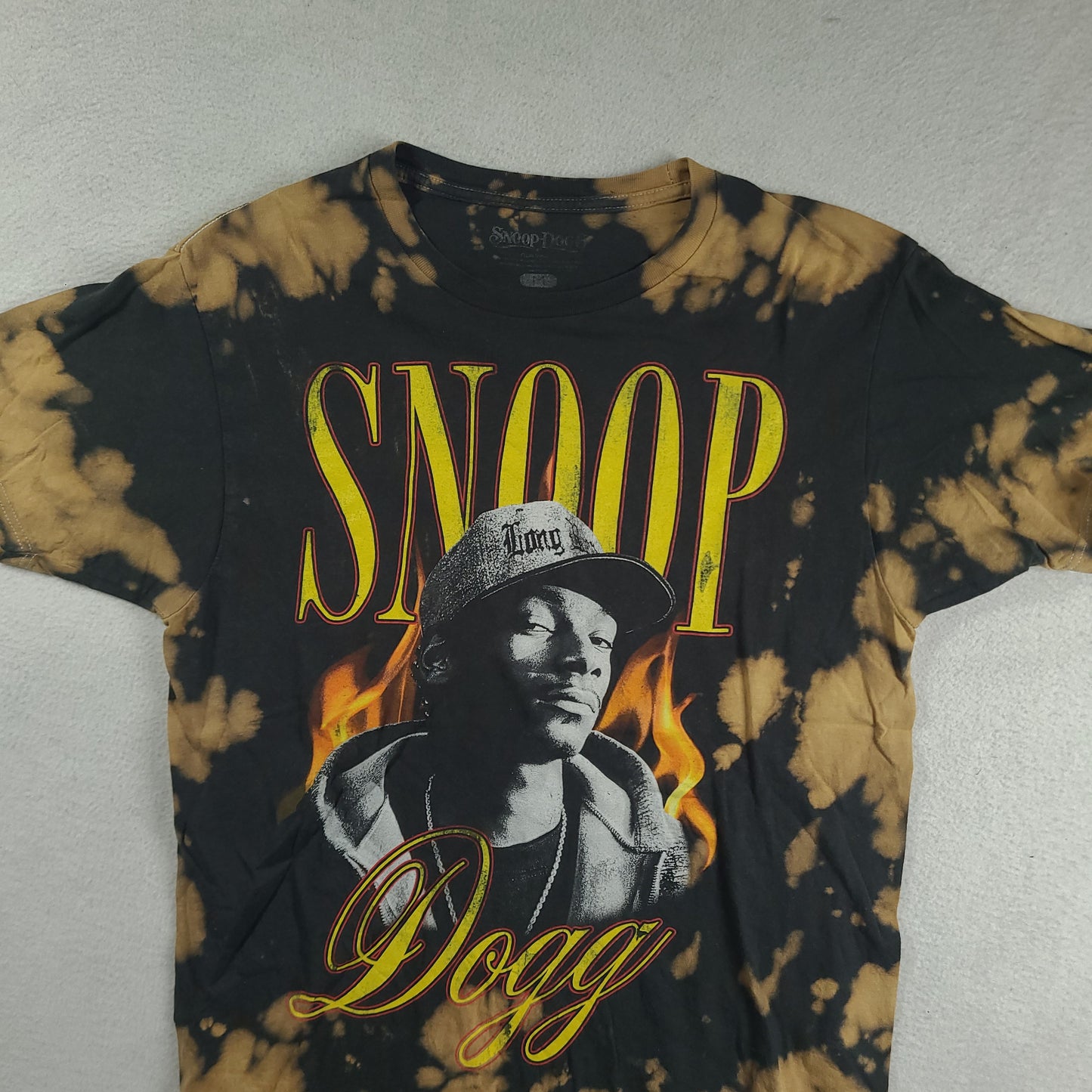 Snoop Dogg Shirt Size M Orange Black Tie Dye Short Sleeve Graphic Tee