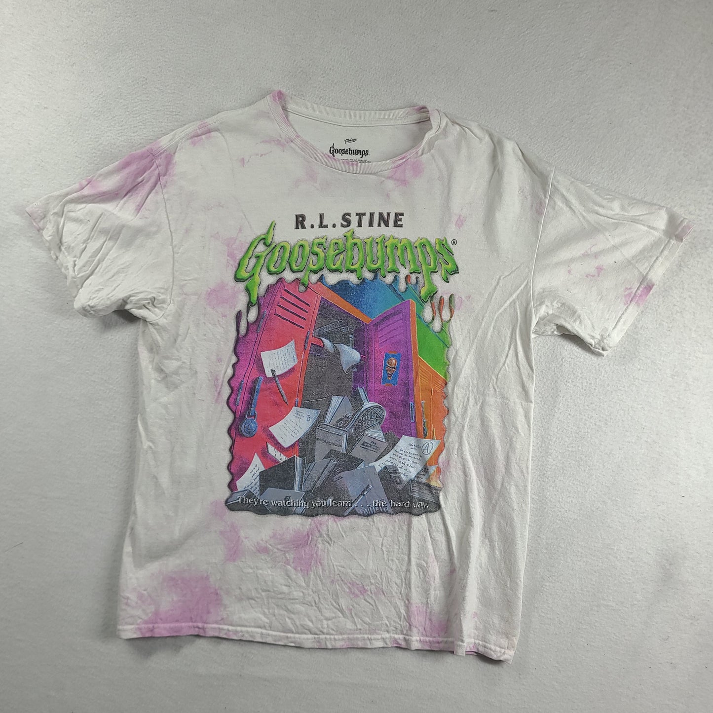 Goosebumps Shirt Size M The Haunted School Short Sleeve Graphic Tee Adult Cotton