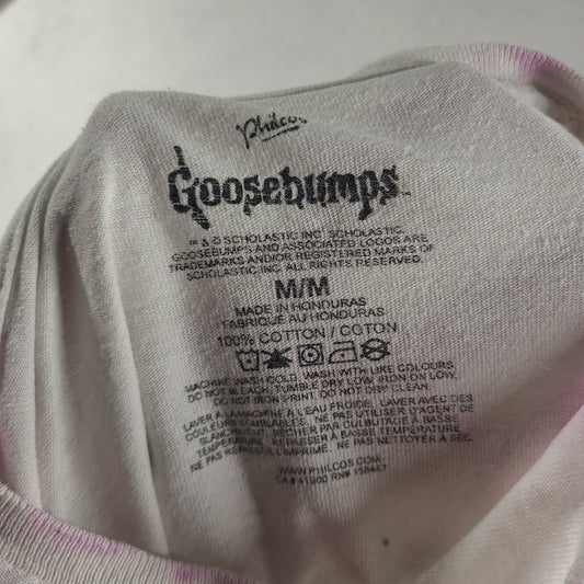 Goosebumps Shirt Size M The Haunted School Short Sleeve Graphic Tee Adult Cotton