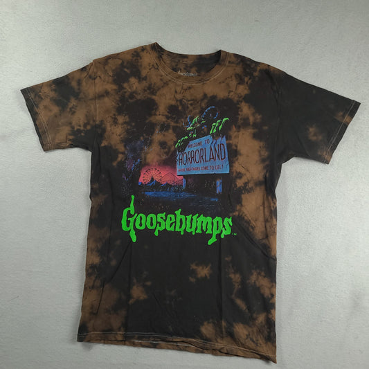 Goosebumps Shirt Horrorland Brown Tie Dye Graphic Tee Size S