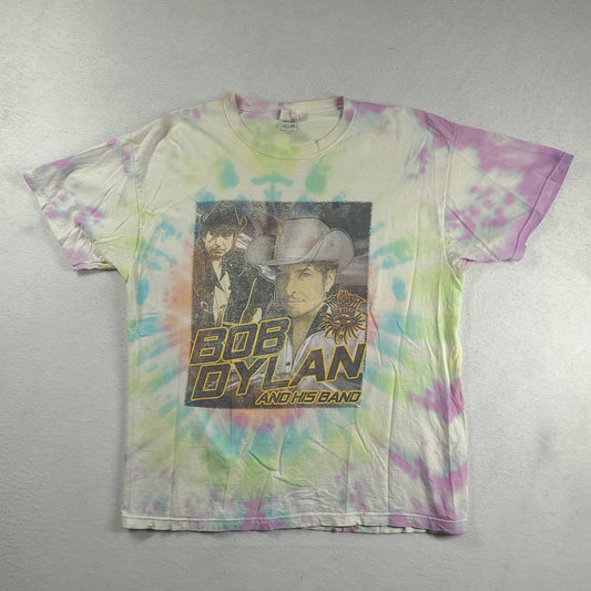 Bob Dylan Shirt Size XL Fruit of the Loom 2008 Tour Short Sleeve Graphic Tee Adult Casual