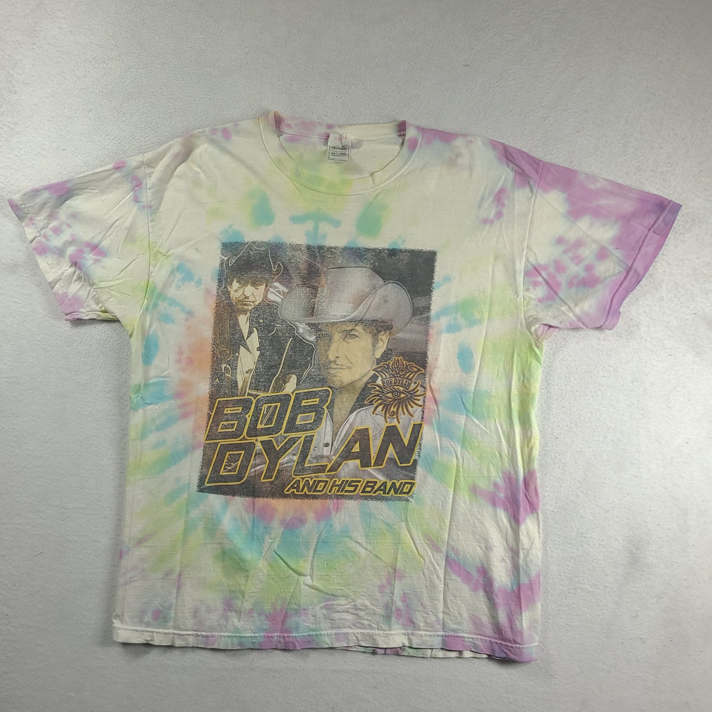 Bob Dylan Shirt Size XL Fruit of the Loom 2008 Tour Short Sleeve Graphic Tee Adult Casual