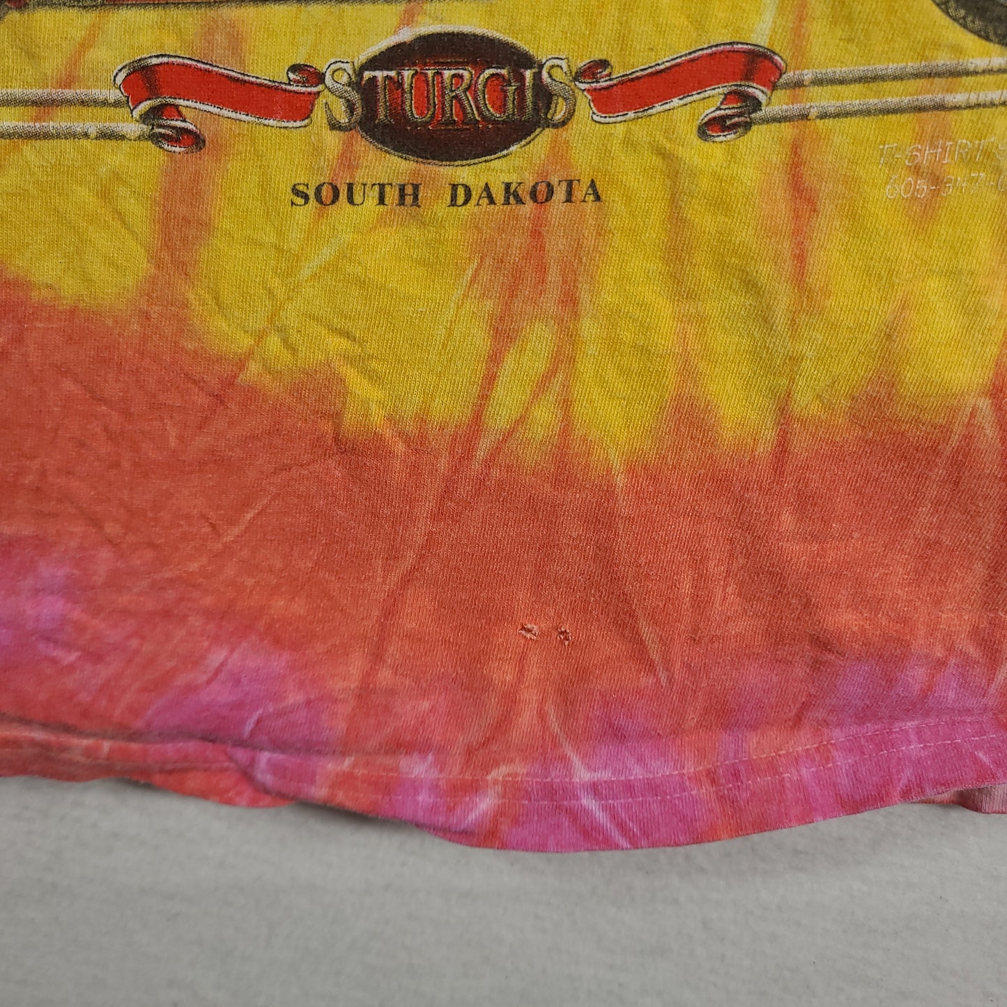 Sturgis Shirt 2003 Size L Cotton Red Orange Pink Short Sleeve Graphic Tee