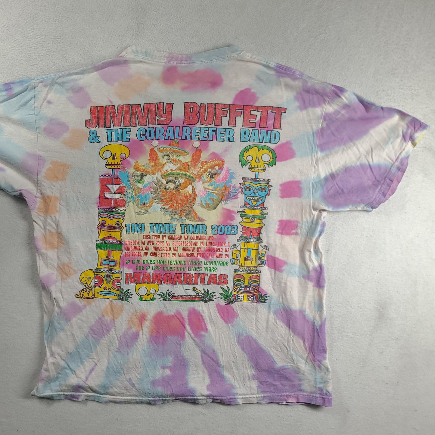 Jimmy Buffett Shirt 2003 Tiki Time Tour Size XL Short Sleeve Graphic