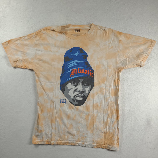 Nas Shirt Size L Cotton Short Sleeve Graphic Tee Adult 90s Hip Hop