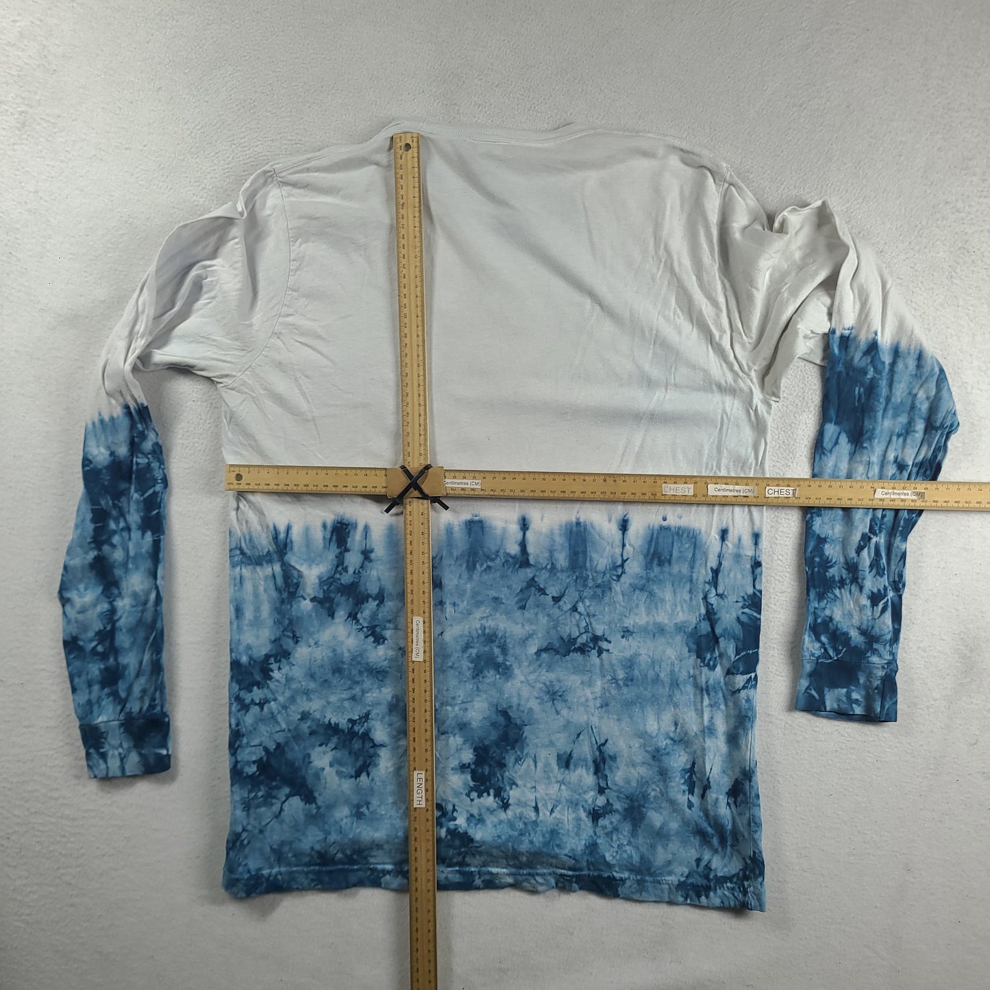 Godzilla x Huf Shirt Long Sleeve White Blue Graphic Tee Size L Cotton Adult