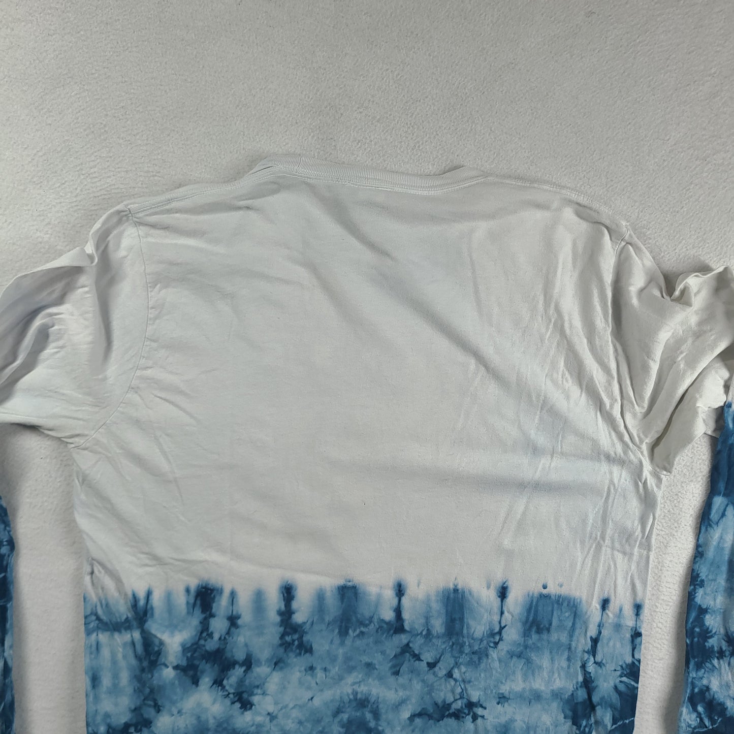 Godzilla x Huf Shirt Long Sleeve White Blue Graphic Tee Size L Cotton Adult
