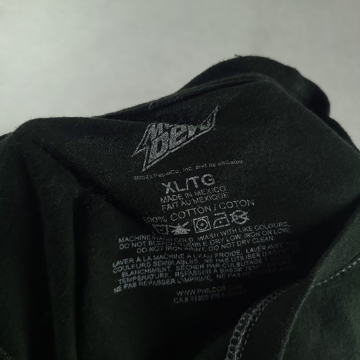 Mountain Dew Shirt Green Speedway 500 Size XL Spellout Cotton Graphic Tee